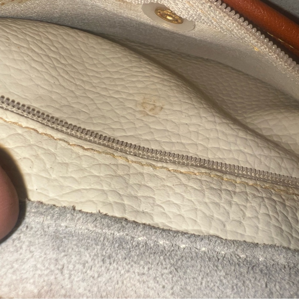 Vintage Dooney & Bourke Small Crossbody Belt Bag Tan/Brown All Weather Leather - Picture 11 of 13